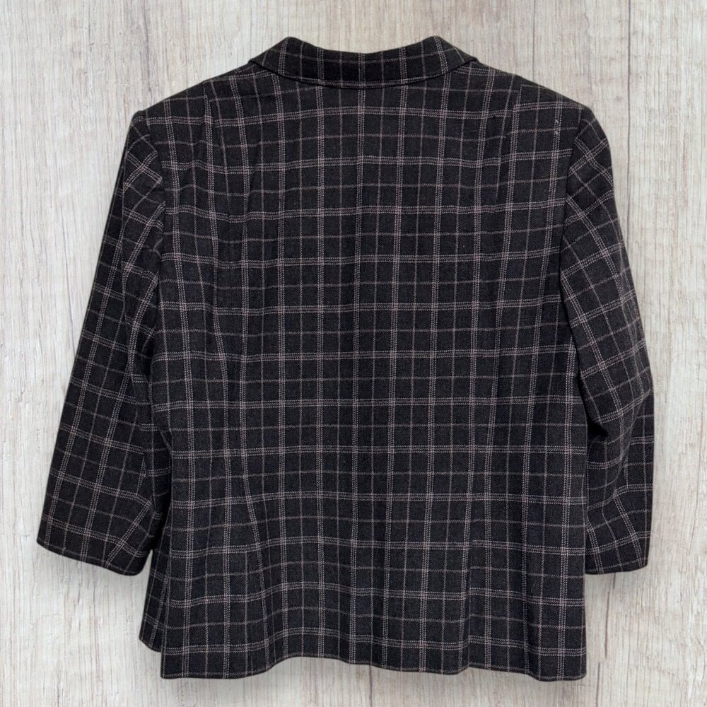 Pendleton Plus 100% Virgin Wool Windowpane Blazer… - image 7